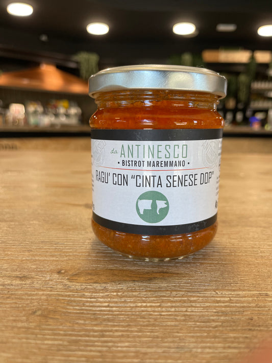 Ragù con Cinta Senese DOP, da Antinesco